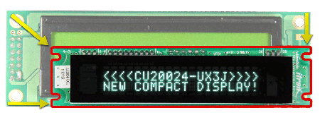 Compare the 2x20 text display size